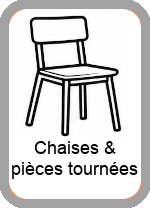 Chaises et pi�ces tourn�es