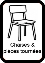 Chaises et pi�ces tourn�es