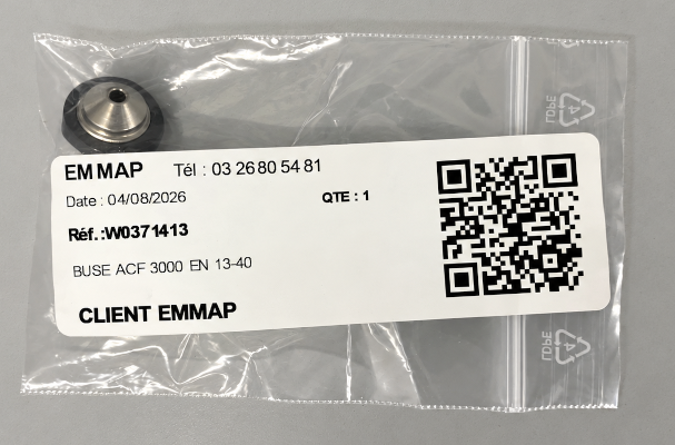 QR code d'identification des pièces détachées EMMAP